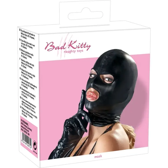 Маска на голову Head Mask с wet-look эффектом - Bad Kitty. Фотография 4.