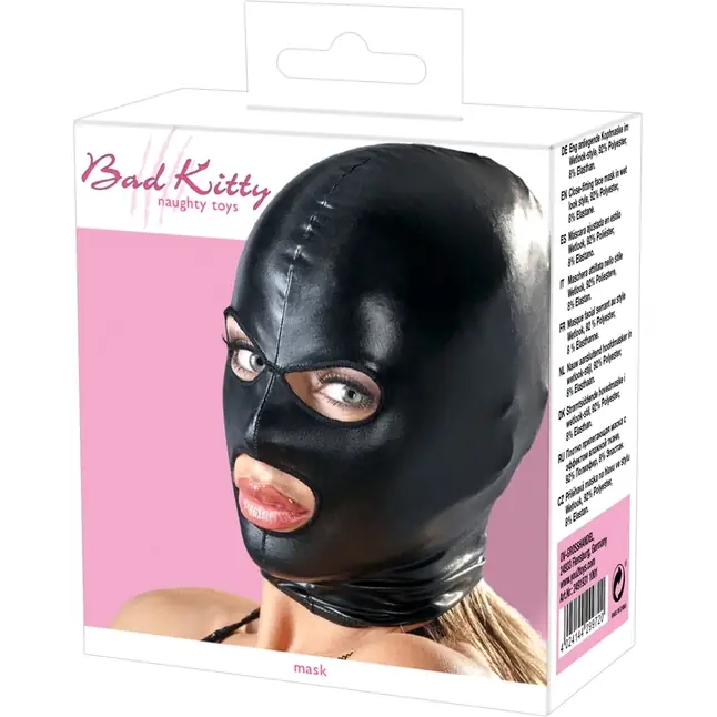 Маска на голову Head Mask с wet-look эффектом - Bad Kitty. Фотография 5.