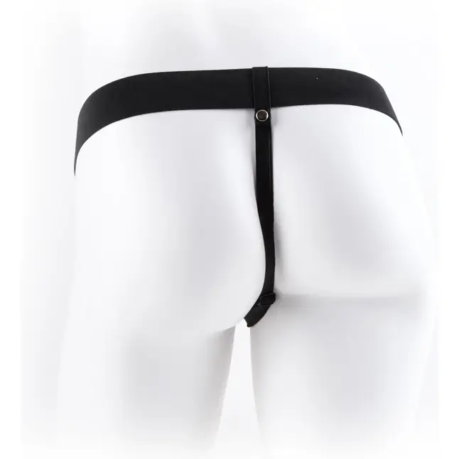 Полый страпон с креплением Vibrating Hollow Strap-On with Balls - 18,9 см - Fetish Fantasy Series. Фотография 3.