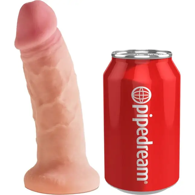 Телесный фаллоимитатор на присоске Dual Density Cock - 16 см - King Cock. Фотография 5.