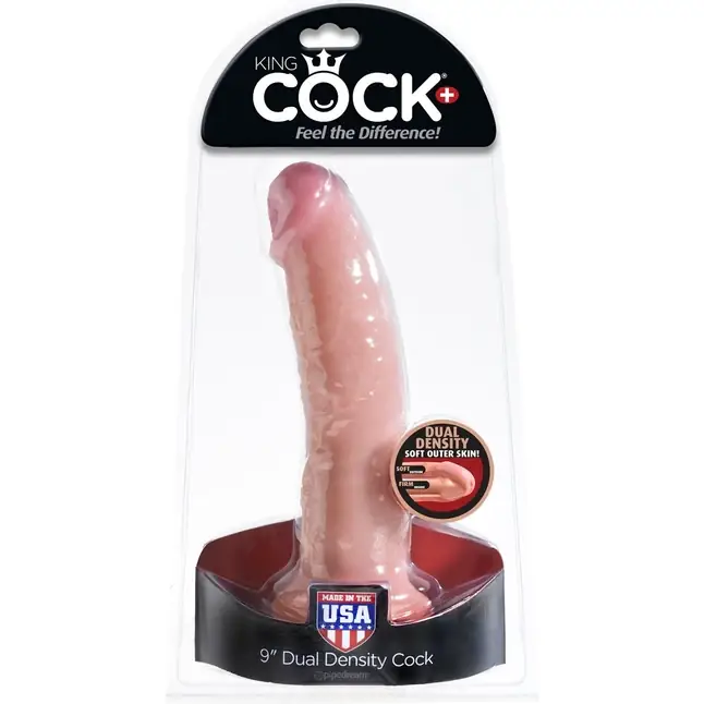 Телесный фаллоимитатор Dual Density 9 Cock - 22,9 см - King Cock. Фотография 6.