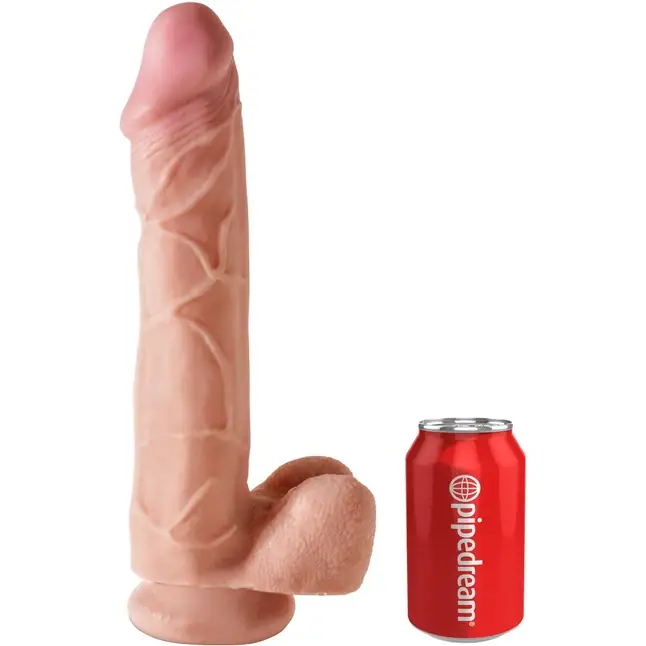 Фаллоимитатор с мошонкой Dual Density 12 Cock with Balls - 30,5 см - King Cock. Фотография 5.