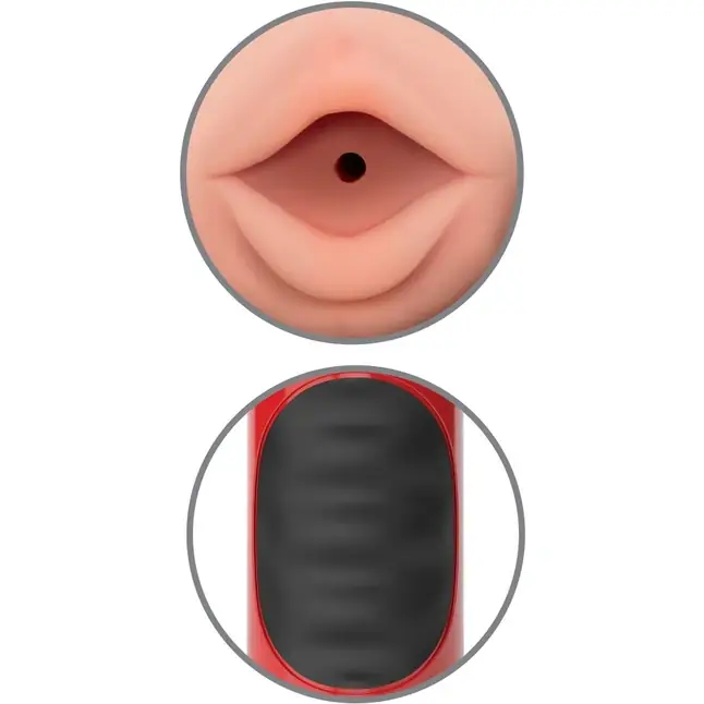 Мастурбатор-ротик с вибрацией Extreme Toyz Mega Grip Vibrating Stroker Mouth - Pipedream Extreme Toyz. Фотография 4.