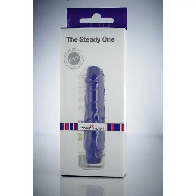 Синий вибратор The Steady One - 18,5 см. Фотография 2.