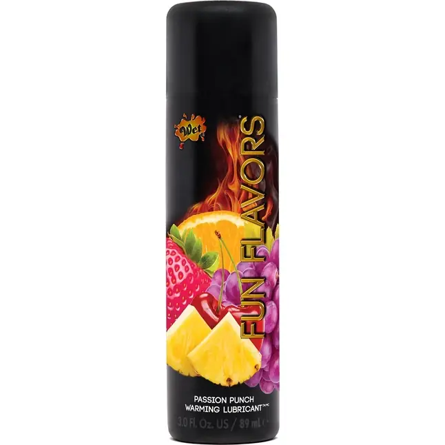 Разогревающий лубрикант Fun Flavors 4-in-1 Passion Punch с ароматом фруктов - 89 мл - Wet Fun Flavors 4-in-1