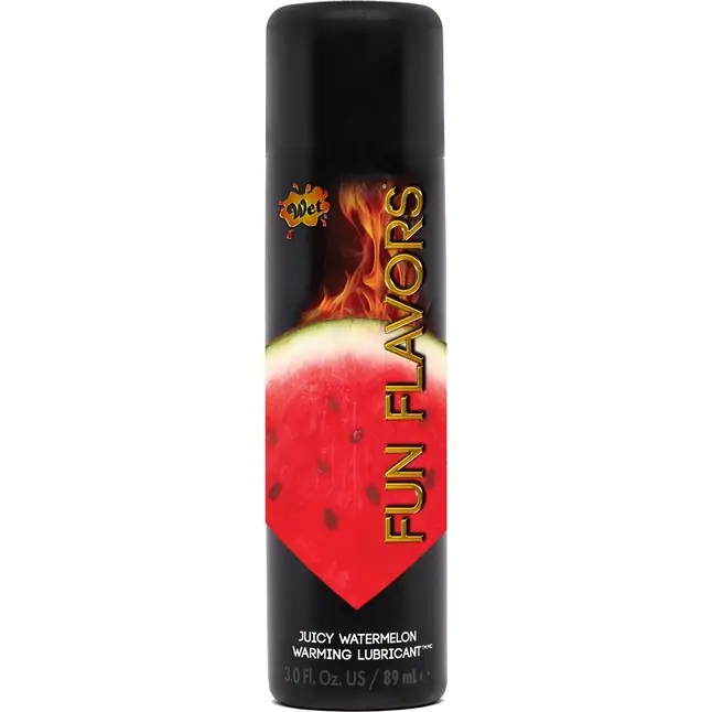 Разогревающий лубрикант Fun Flavors 4-in-1 Juicy Watermelon с ароматом арбуза - 89 мл - Wet Fun Flavors 4-in-1