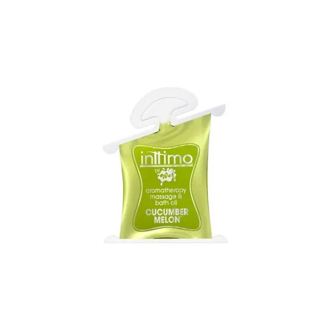 Масло для массажа Inttimo Cucumber Melon с ароматом огурчика и дыни - 10 мл - Inttimo by Wet