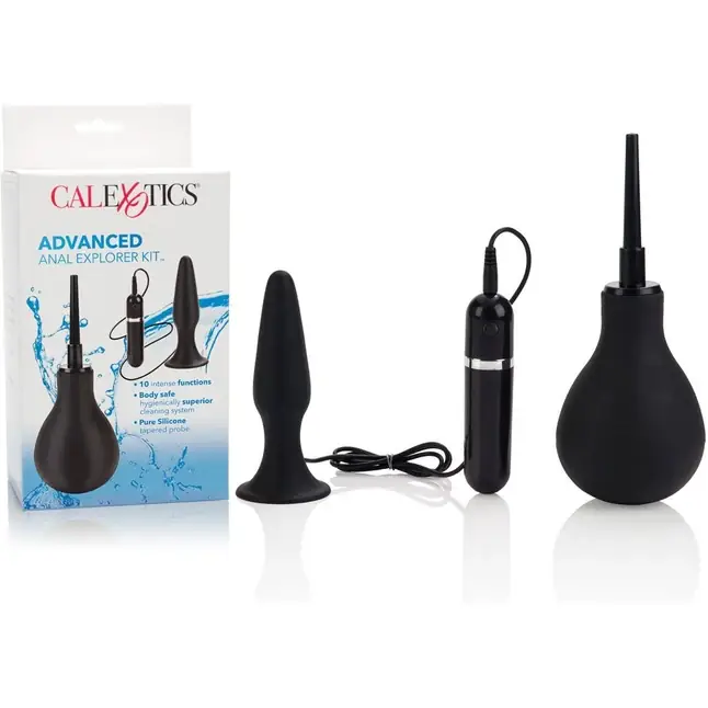 Набор для анальной стимуляции Advanced Anal Explorer Kit: анальный душ и вибропробка - Water Systems. Фотография 6.