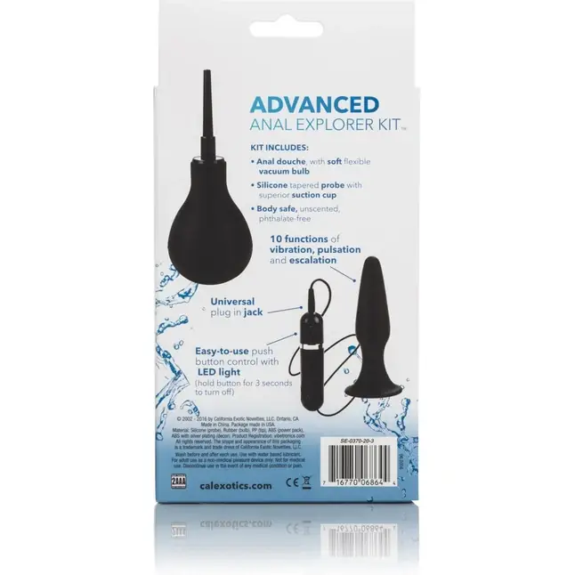 Набор для анальной стимуляции Advanced Anal Explorer Kit: анальный душ и вибропробка - Water Systems. Фотография 8.