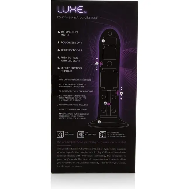 Розовый перезаряжаемый фаллоимитатор Luxe Touch-Sensitive Vibrator - 16,5 см - Luxe. Фотография 7.