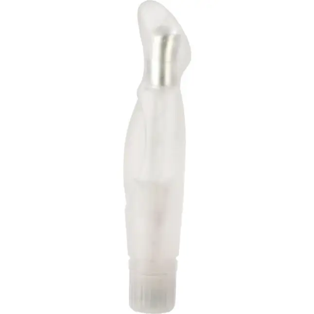 Белый вибромассажер White Satin Power G - 15 см