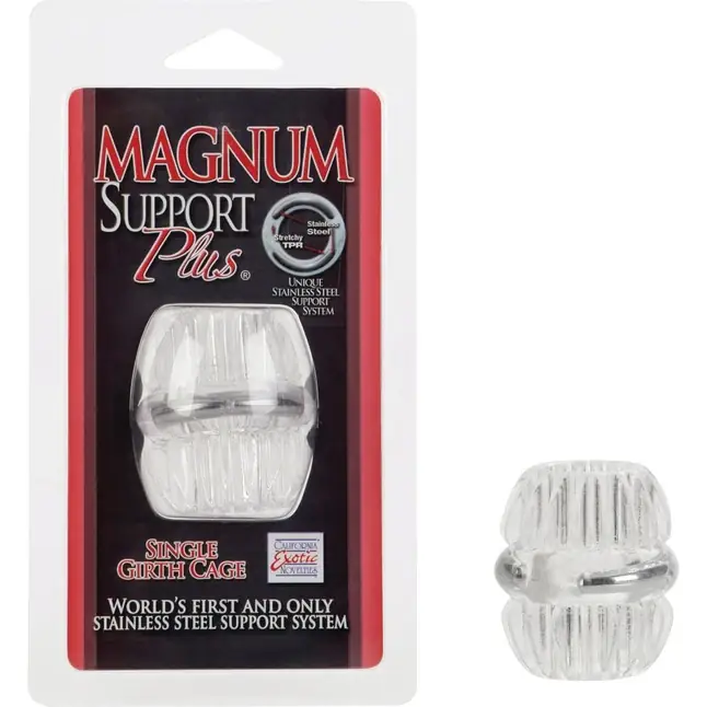 Прозрачная насадка на пенис Single Girth Cages - Support Plus. Фотография 2.