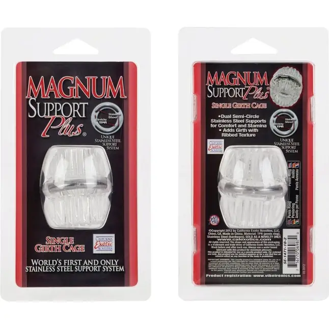 Прозрачная насадка на пенис Single Girth Cages - Support Plus. Фотография 3.