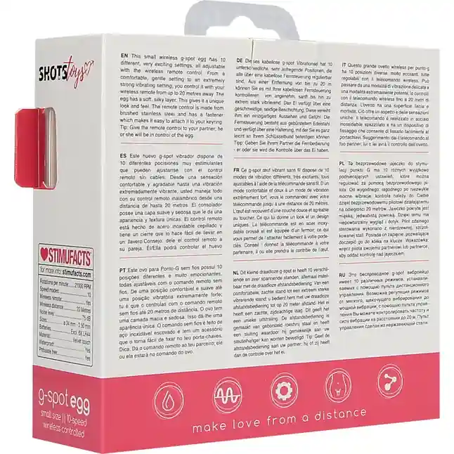 Розовое виброяйцо G-spot Egg Small - Shots Toys. Фотография 7.