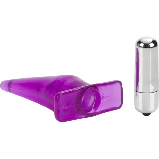 Розовая анальная пробка Mini Vibro Tease - 12,7 см - Anal Toys. Фотография 2.