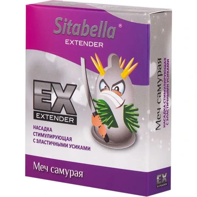 Стимулирующая насадка Sitabella Extender Меч самурая - Sitabella condoms. Фотография 2.
