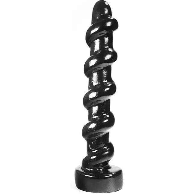 Анальный фаллоимитатор со спиральными ребрышками Dark Crystal Florian Dildo - 33 см