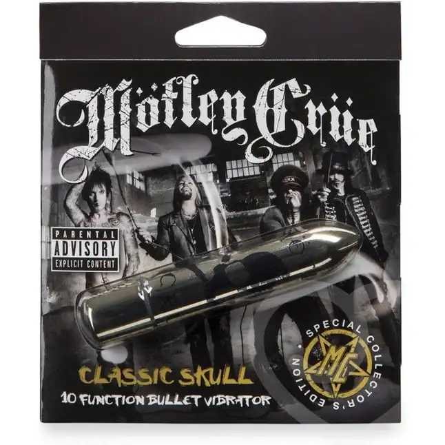 Золотистая вибропуля Motley Crue Classic Scull