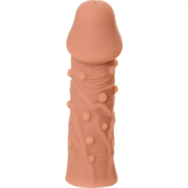 Насадка фаллического вида с венками и шишечками Extreme Sleeve 006 M-size - 14,7 см. Фотография 3.
