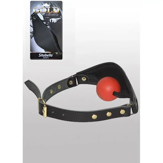 Кожаный кляп Sitabella Gold Collection - BDSM accessories