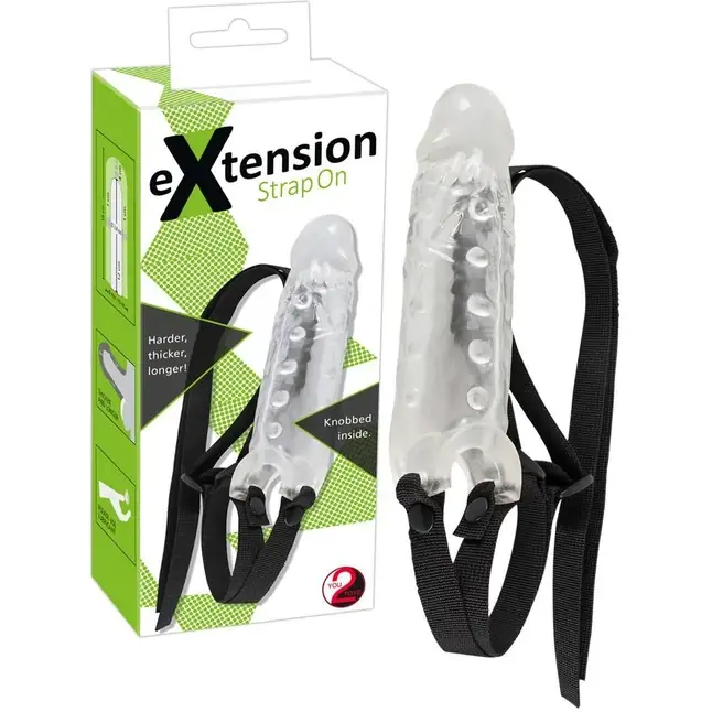 Насадка-страпон Extension с ремешками для фиксации - You2Toys