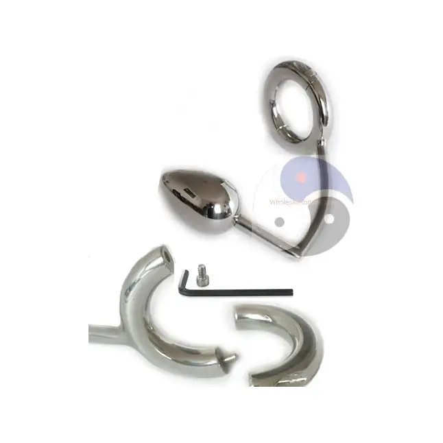 Разборное эрекционное кольцо с анальным плагом 2-Pcs Ring with Egg Asslock