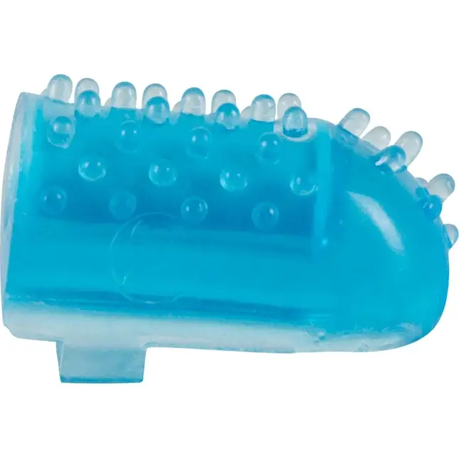 Голубая насадка на палец с вибрацией One-time Finger Vibrator - You2Toys. Фотография 2.