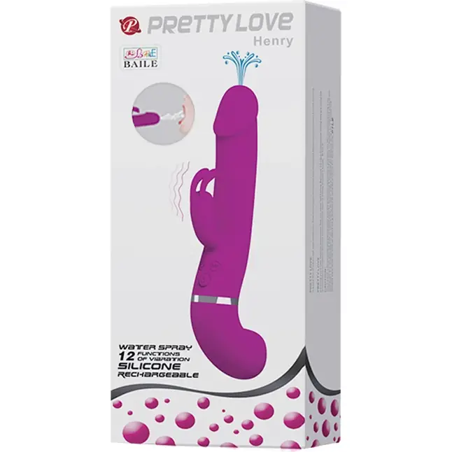 Вибромассажер с имитацией семяизвержения Henry - 24 см - Pretty Love. Фотография 7.