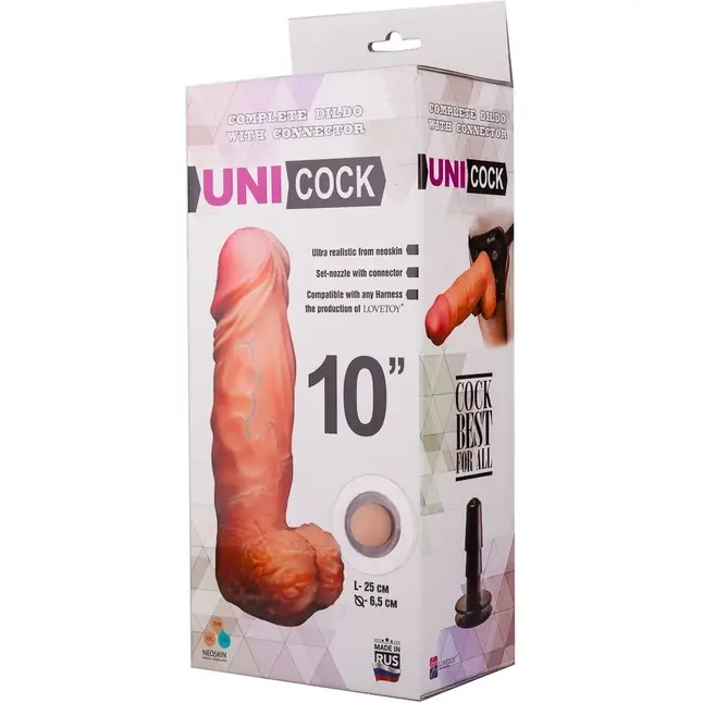 Фаллическая насадка харнесс UNICOCK 10 - 24,8 см - UNI COCK. Фотография 6.