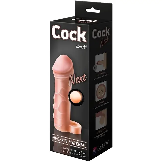Фаллоудлинитель с кольцом COCK size M - 15 см - COCK NEXT. Фотография 2.
