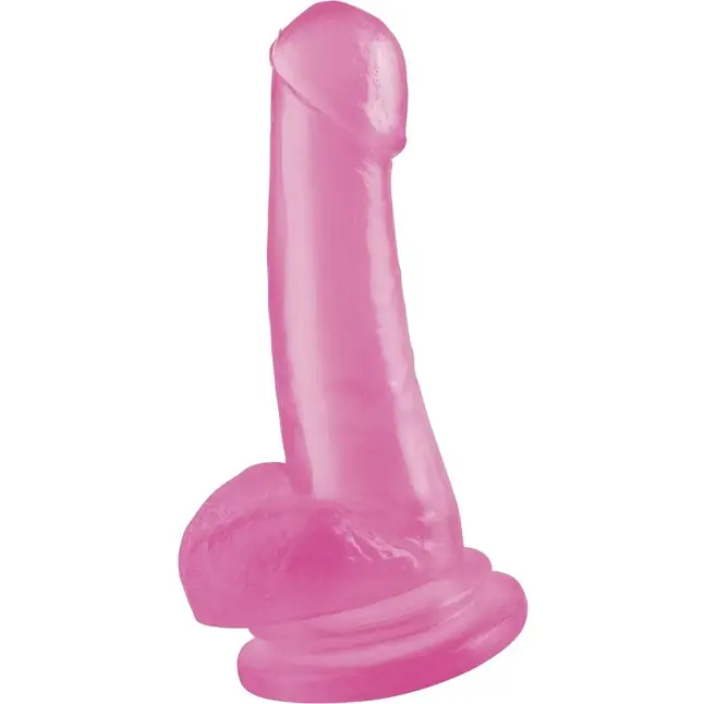 Розовый гелевый фаллоимитатор 8 Dong with Suction Cup - 19,1 см - Basix Rubber Works
