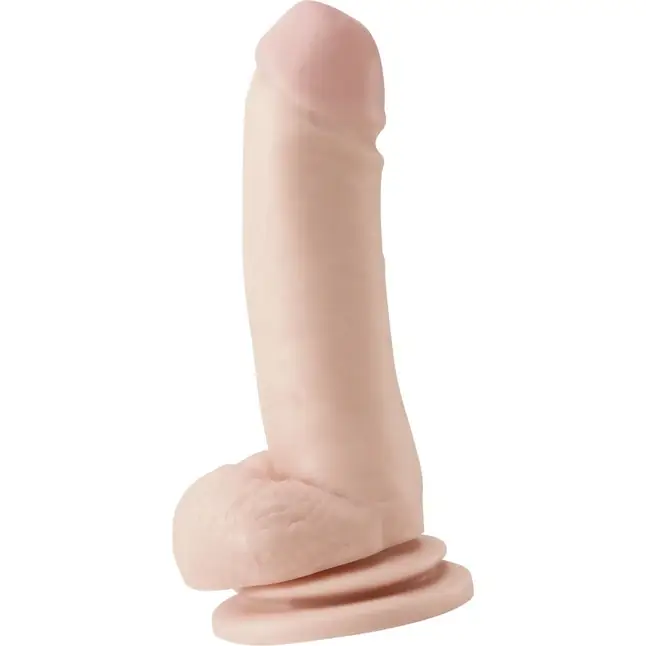 Телесный фаллоимитатор 8 Dong with Suction Cup - 19,1 см - Basix Rubber Works