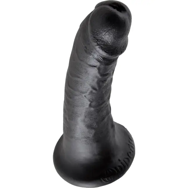 Чёрный фаллоимитатор с присоской 6 Cock - 15,2 см - King Cock