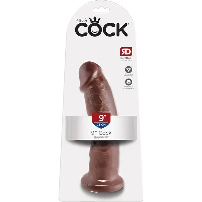 Коричневый фаллоимитатор 9 Cock - 22,9 см - King Cock. Фотография 8.