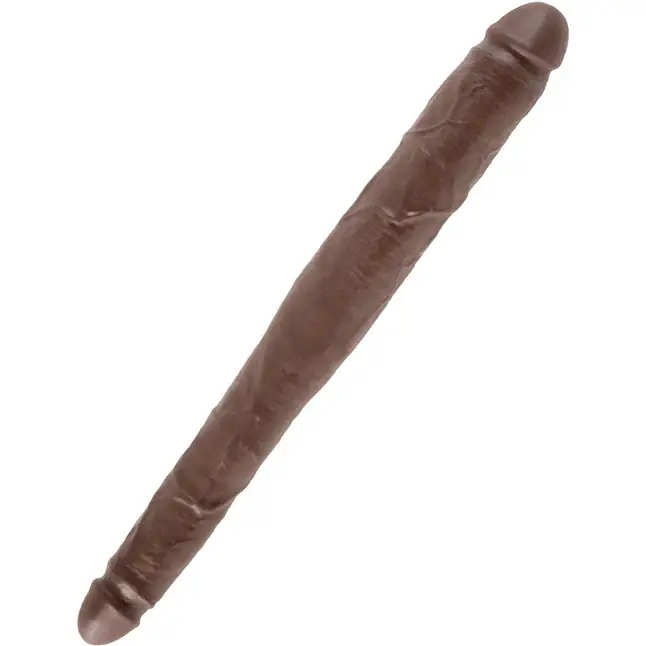 Двусторонний коричневый дилдо 16 Tapered Double Dildo - 40,6 см - King Cock