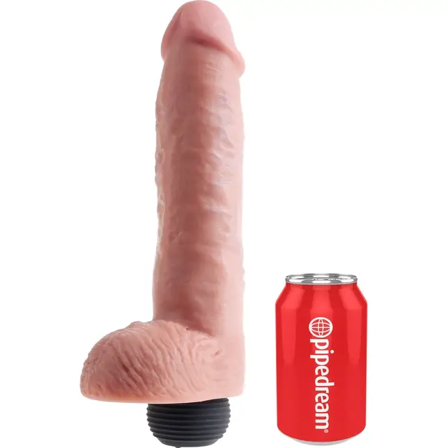 Телесный фаллоимитатор с функцией семяизвержения 11 Squirting Cock with balls - 27,9 см - King Cock. Фотография 3.