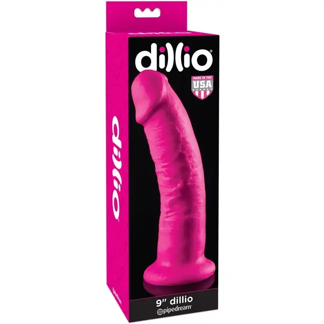 Большой ярко-розовый дилдо 9 Dillio - 24,1 см - Dillio. Фотография 3.