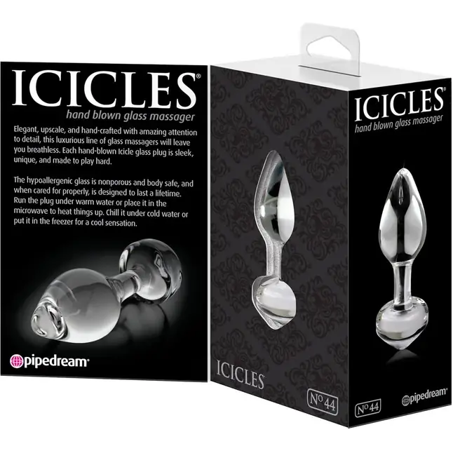Анальная пробка из стекла Icicles No. 44 - 8,3 см - Icicles. Фотография 4.