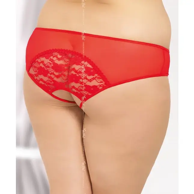 Трусики с ажурной вставкой на попке и доступом - Pants Thongs. Фотография 4.