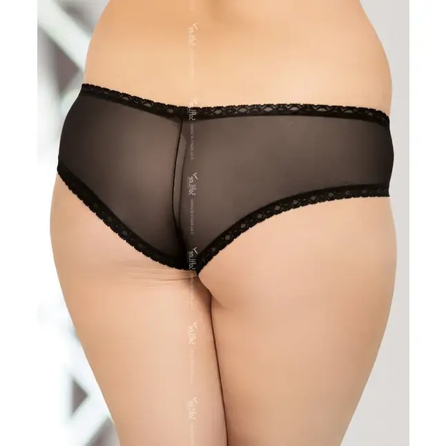 Игривые трусики с кружевной лицевой частью и прозрачной задней - Pants Thongs. Фотография 2.