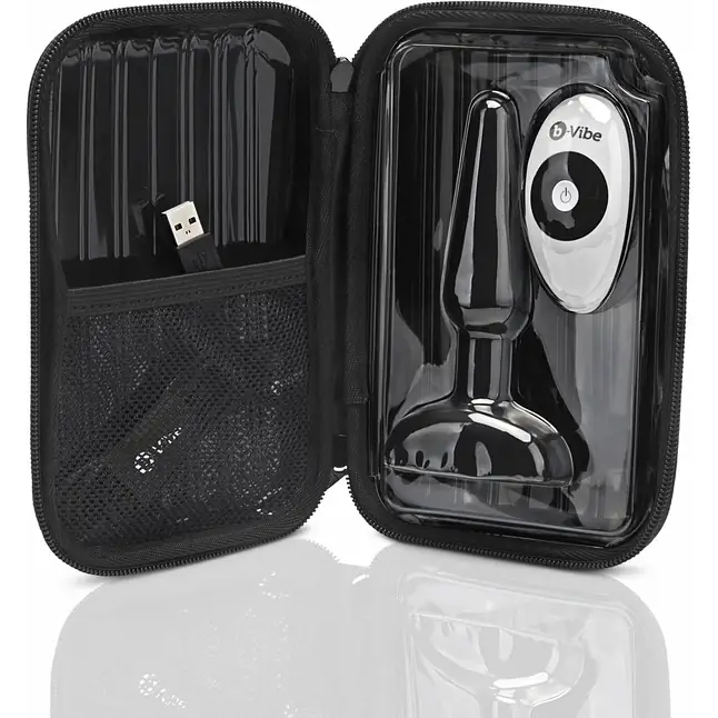 Чёрная анальная вибропробка с 3 источниками вибрации TRIO REMOTE CONTROL PLUG BLACK - 13,5 см. Фотография 6.