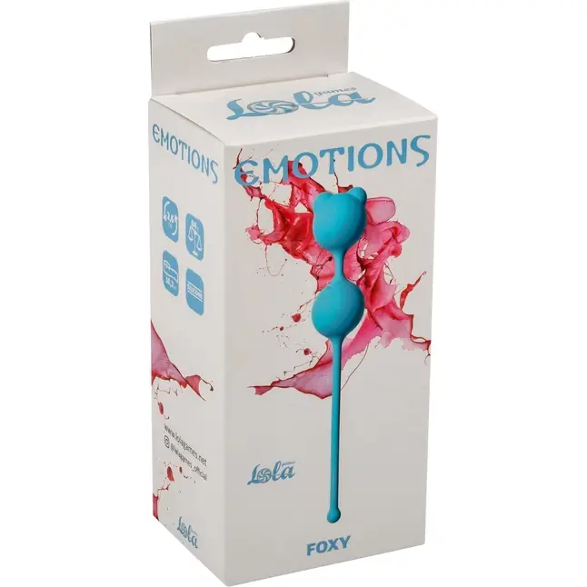 Голубые вагинальные шарики Emotions Foxy - Emotions. Фотография 3.
