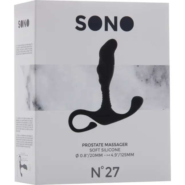 Чёрный анальный массажер простаты Prostate Massager No.27 - 12,5 см - Sono. Фотография 2.