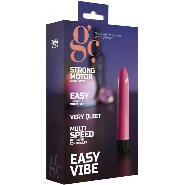 Розовый вибратор GC Easy Vibe - 13,2 см - GC. Фотография 2.