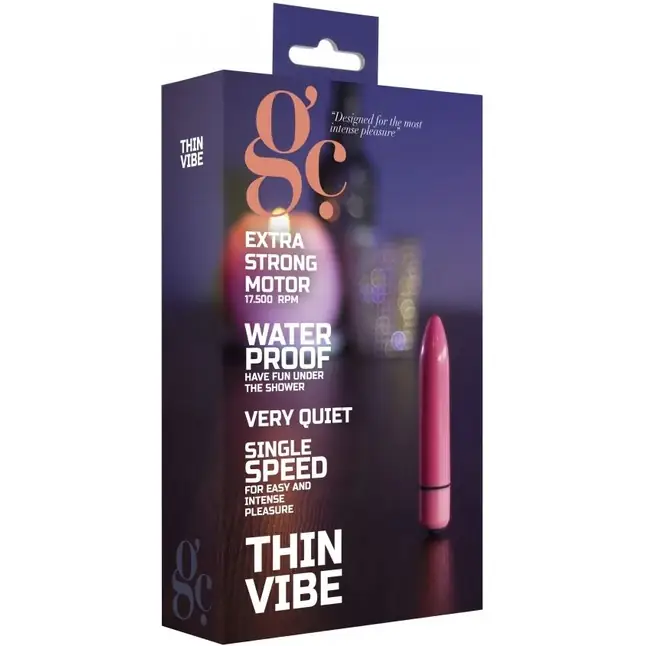 Розовый мини-вибратор GC Thin Vibe - 8,7 см - GC   . Фотография 2.