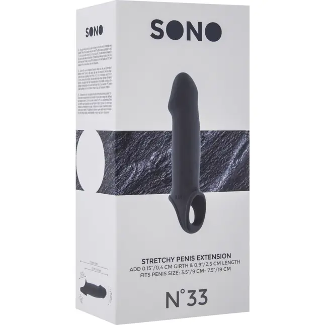 Серая насадка с подхватом Stretchy Penis Extension No.33 - Sono. Фотография 3.