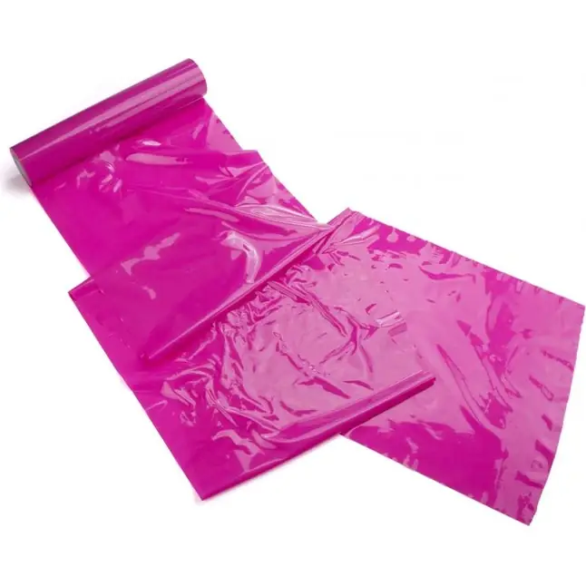 Розовая широкая лента для тела Body Bondage Tape - 20 м - Ouch!