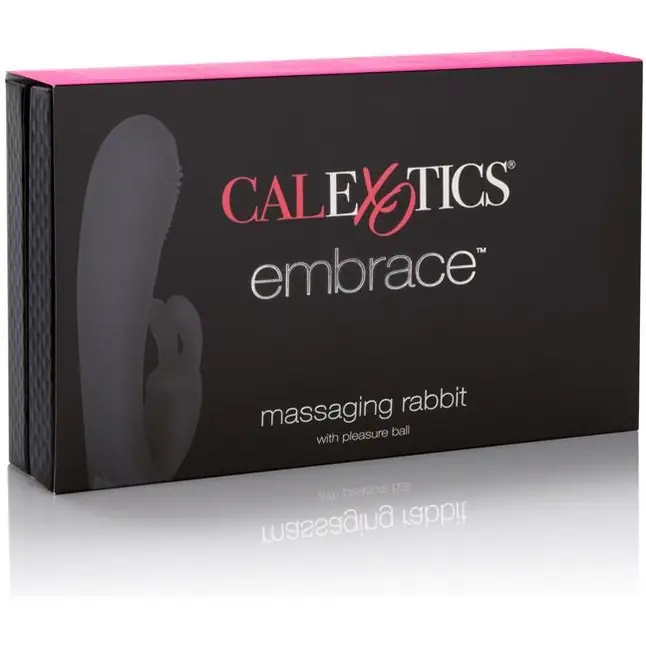 Фиолетовый вибромассажер Embrace Massaging Rabbit с щёточкой на головке - Embrace. Фотография 4.