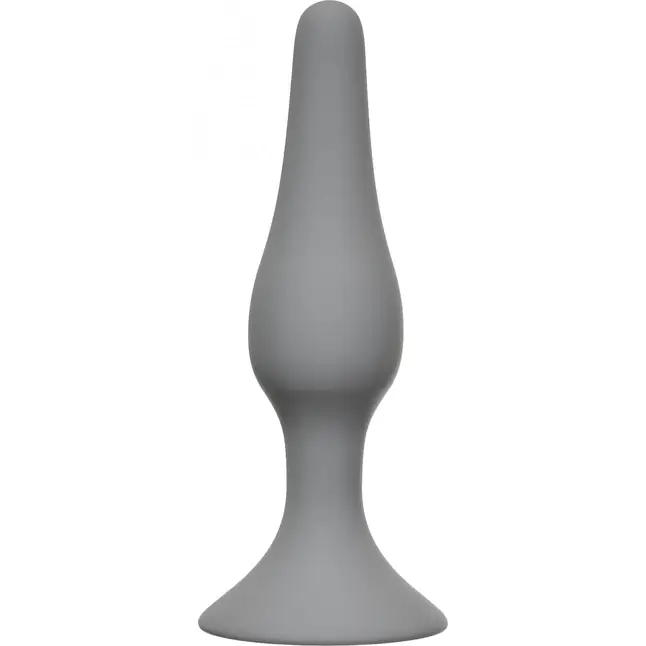 Серая анальная пробка Slim Anal Plug XL - 15,5 см - Back Door Collection Black Edition