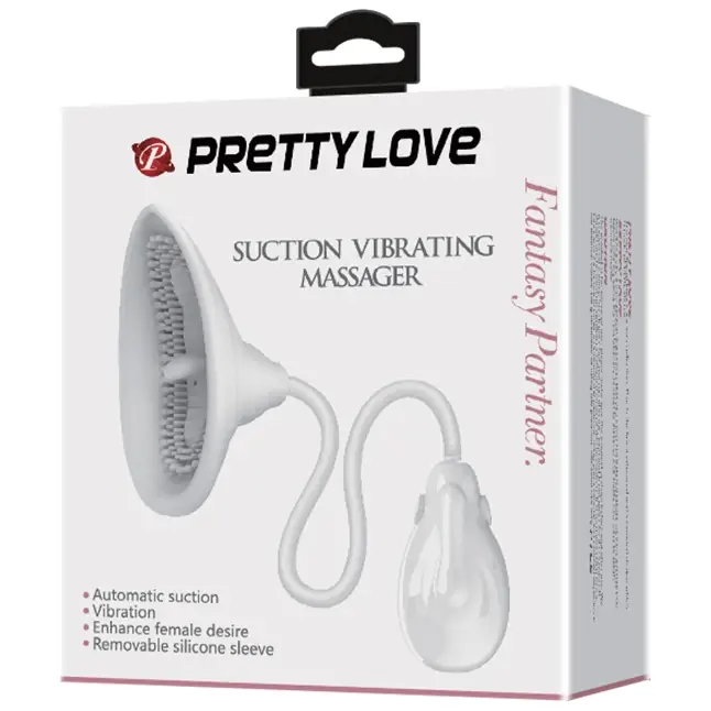 Белая помпа для клитора с вибрацией Passionate Lover - Pretty Love. Фотография 9.